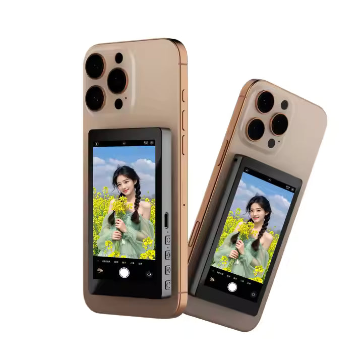 Magnetic Vlog Screen for Smartphone Rear Camera | Ultra Selfie Monitor for Vlogging & Live Streaming | Compatible with iPhone & Android Phones